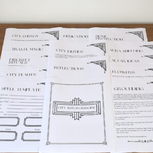 City Witch Grimoire Pages - A4
